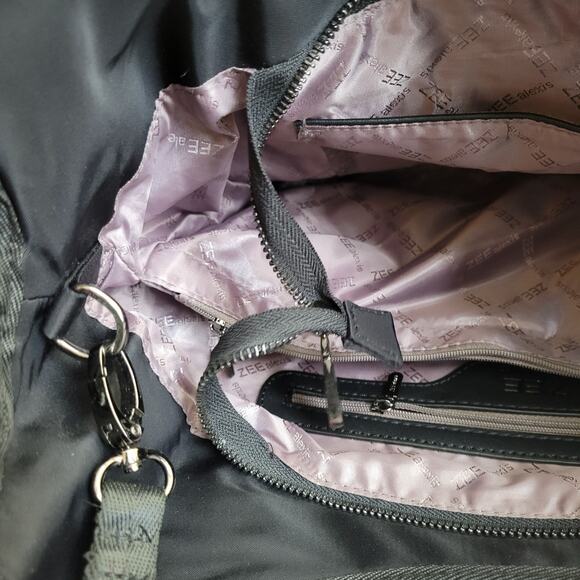 ZEE ALEXIS Purse Black Woven Boho Handbag Crossbody Strap Textured Tote Casual - Picture 10 of 14